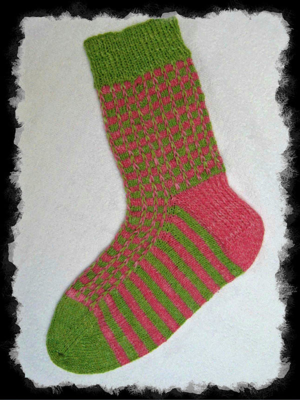 Slip Stitch Saucon Sock  - Designed by Clara Masessa