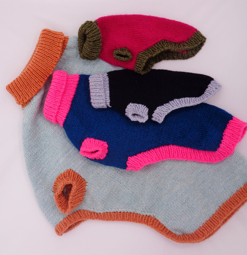 Knit Poochie Keen Pullover  - Designed by Beth Aidala