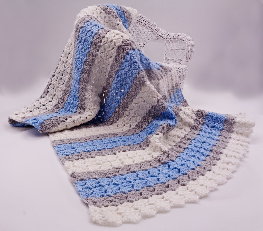 Gentle Waves Receiving Blanket - Designed by Alison Dean