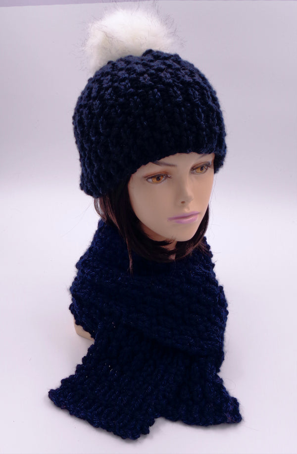 Broken Rib Hat and Scarf - Designed by Kathy Zimmerman