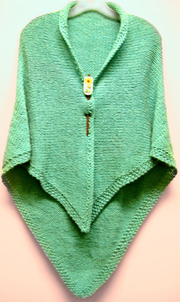 Moss Stitch Bordered Shawl  - Designed by Stephanie Boozer