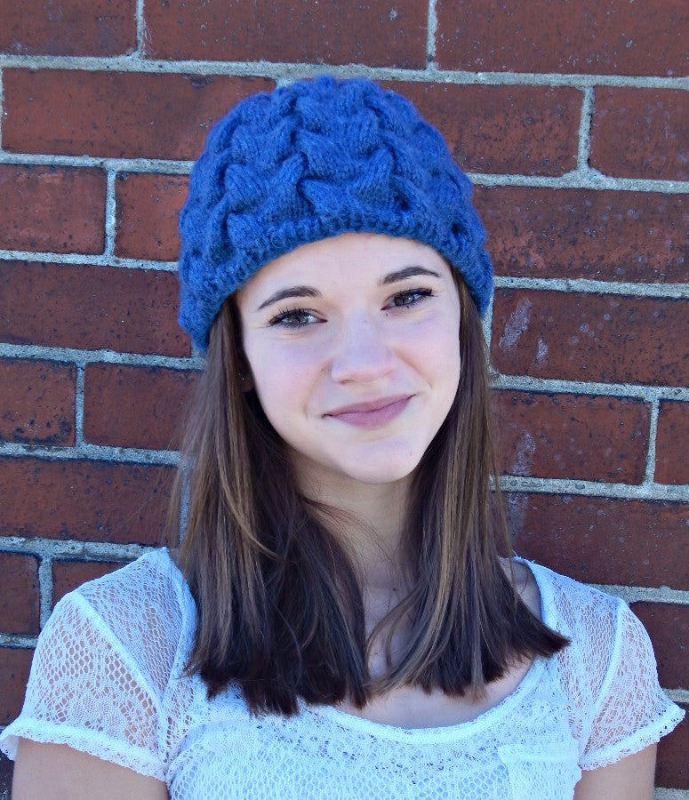 Poofy Cabled Hat  - Designed by Clara Masessa