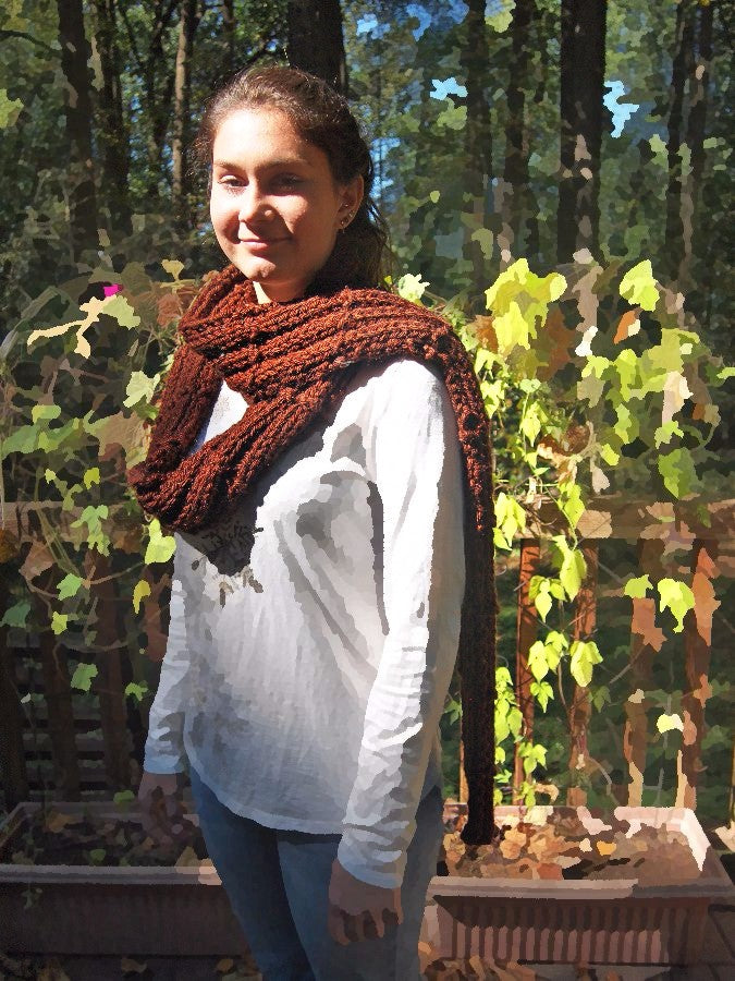 Brick Path Scarf - Designed by Eleanor Swogger