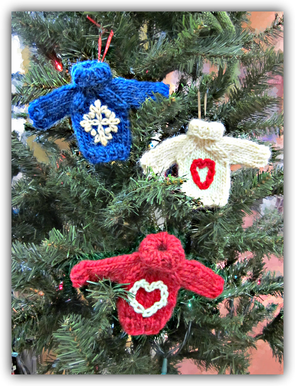 Christmas Sweater Ornaments - Designed by Stephanie Boozer