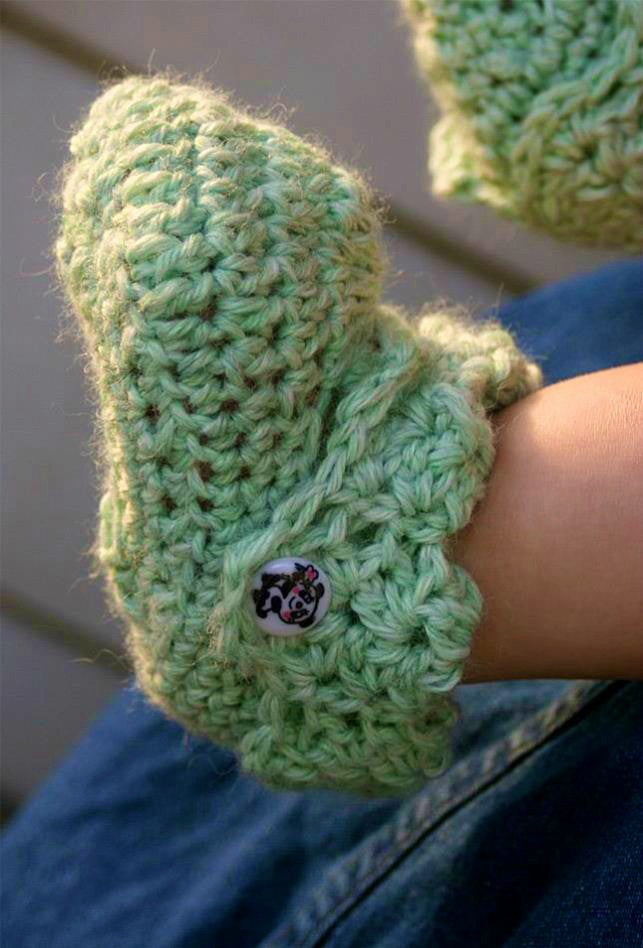 Crochet for Baby Bootie - Designed by Kristen Stoltzfus