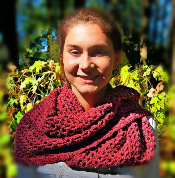 Crochet Triangle Shawl - Designed by Judy Head