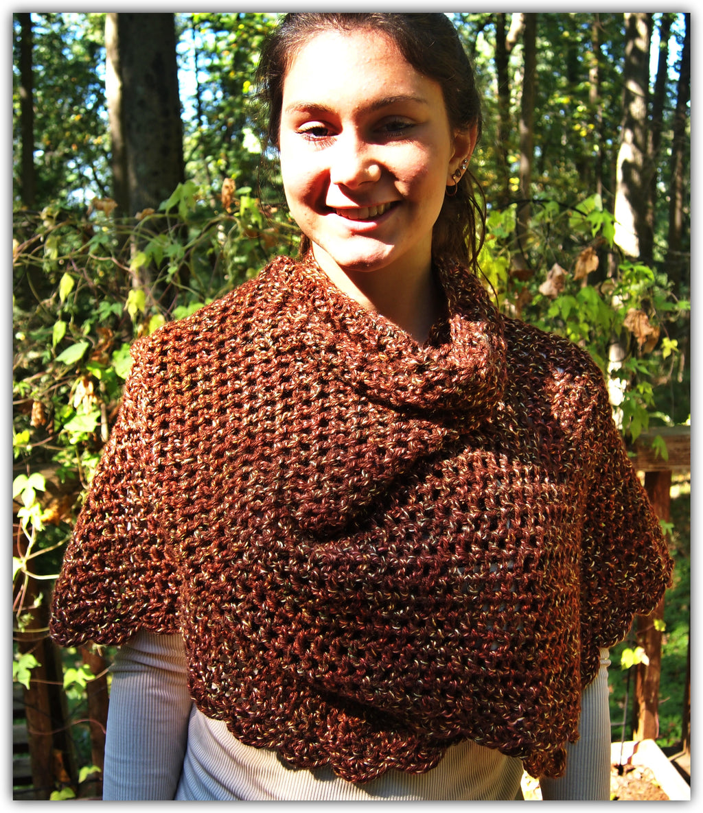 Fall Shawl Crochet  - Designed by Beth Knox