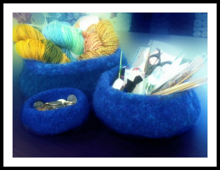 Felted Stacking Bowls  - Designed by Eleanor Swogger